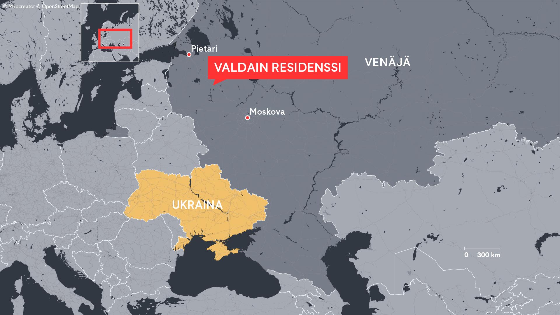 2912, Valdain residenssi kartta