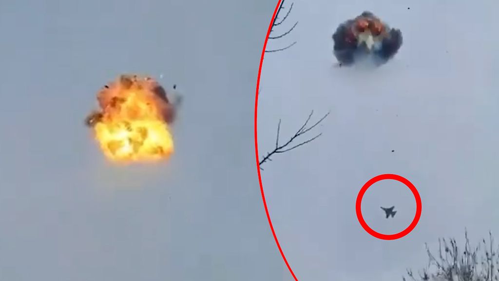 Silminnäkijä kuvasi Ukrainan hävittäjälentäjän "eeppisen" osuman