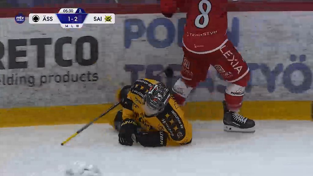 SaiPa-tähti putosi pelistä – nuoret hyökkääjät nostivat Ässät isoon voittoon