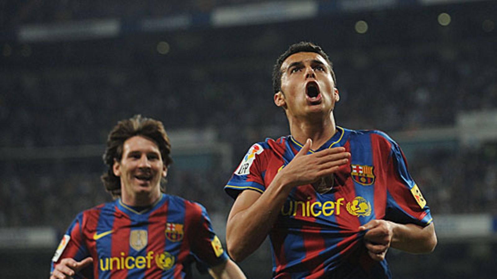 Pedro Rodriquez ja Lionel Messi, kuva: Denis Doyle/Getty Images