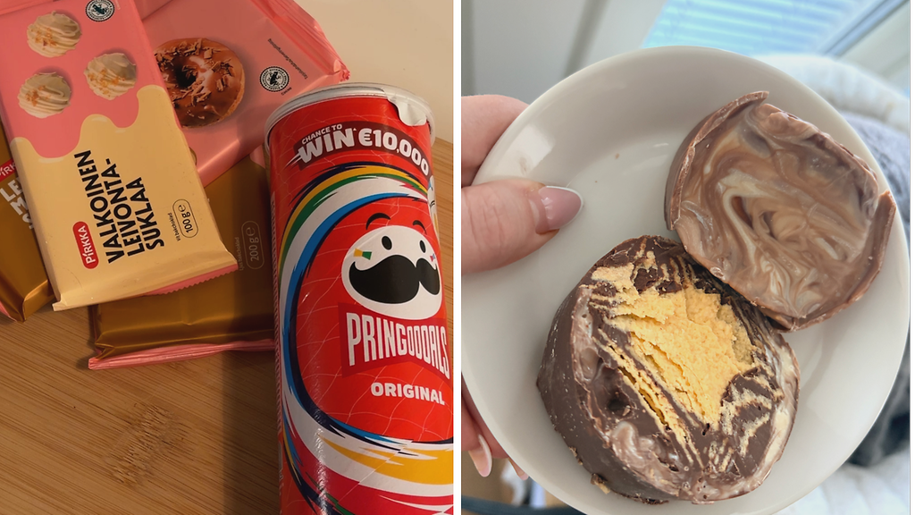 Alkuvuoden törkein resepti? Testasimme viraalin Pringles-suklaan