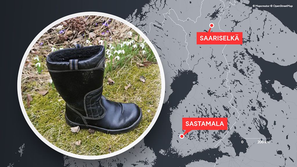 Ihmisten apuun voi luottaa: Näin Oiva sai 1000 kilometrin päässä kadonneen saappaansa kotiin