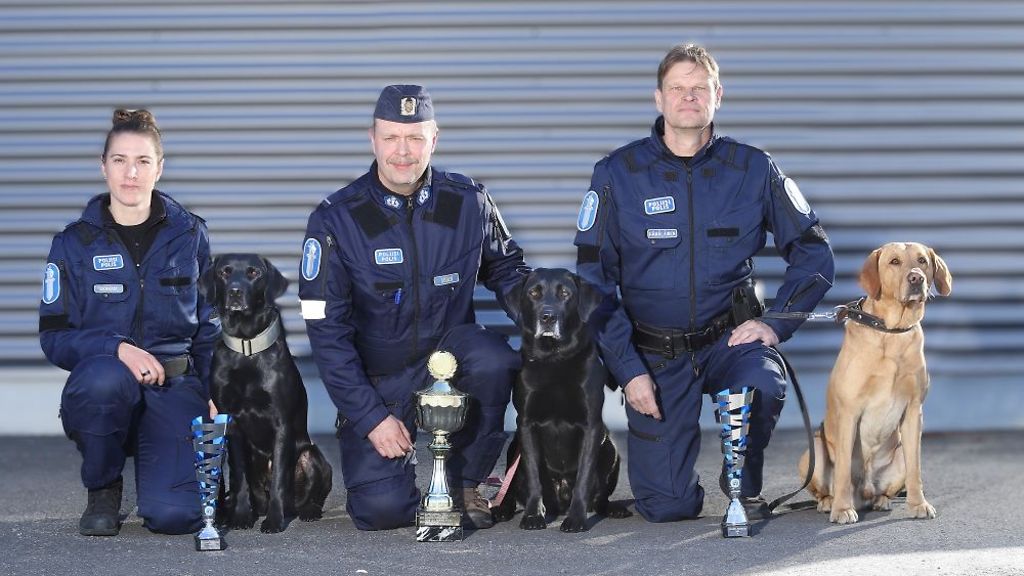 Poliisin huumekoirat kisasivat Suomen mestaruudesta
