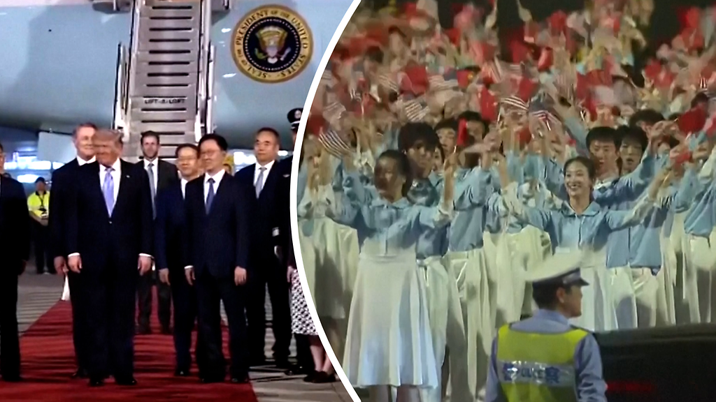 Näky kuin Pohjois-Koreasta – näin Trump saapui Kiinaan