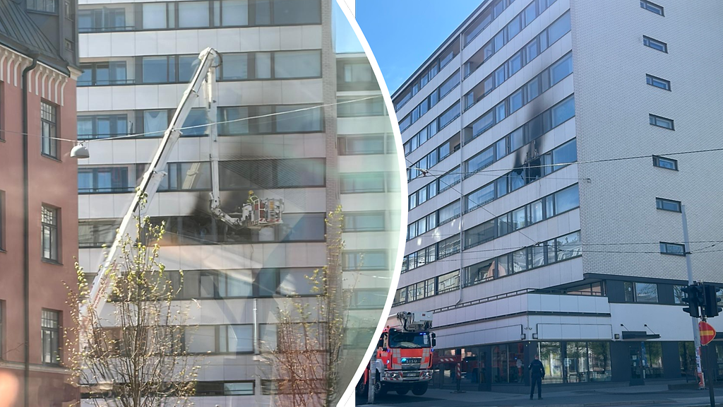 Tulipalo kerrostalossa Helsingissä