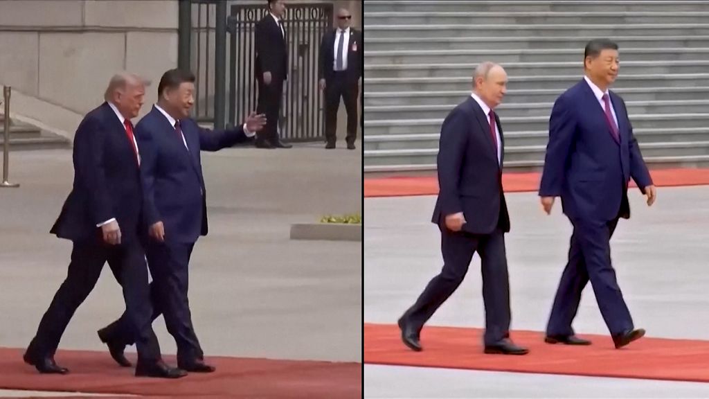 Löydätkö erot? Tältä Trumpin ja Putinin perättäiset vastaanotot näyttivät Kiinassa