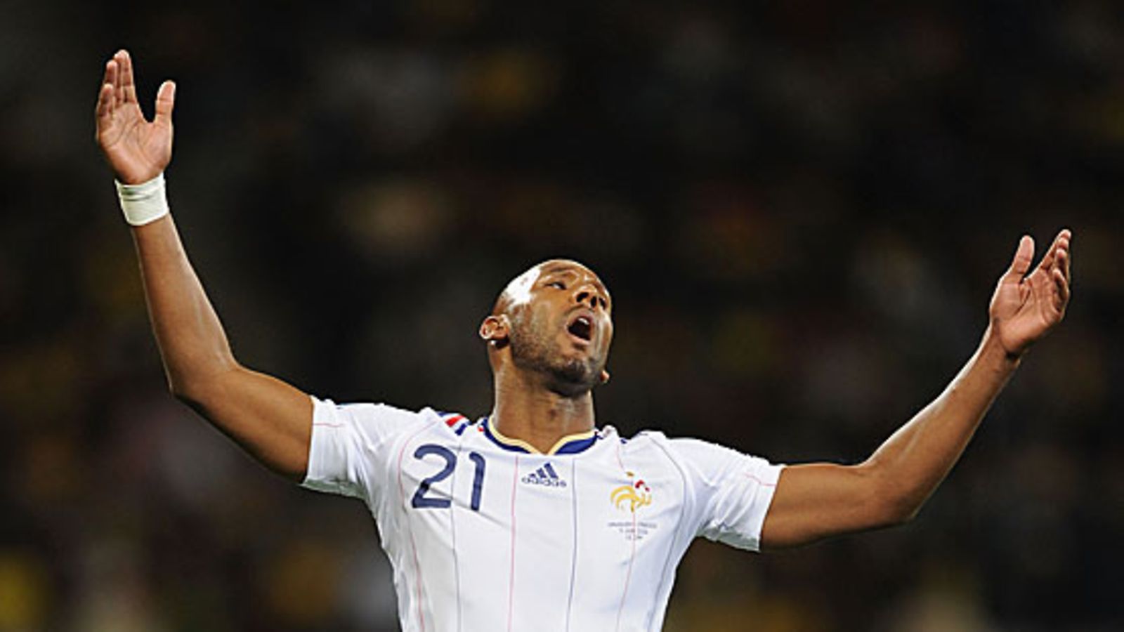 Nicolas Anelka Etelä-Afrikan MM-kisoissa. Kuva: Laurence Griffiths/GETTY.