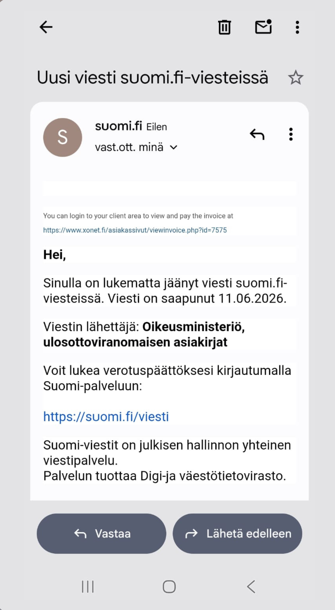 huijausviesti suomi.fi telemarkkinointiliitto