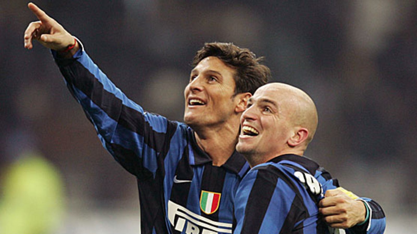 Esteban Cambiasso ja Javier Zanetti, kuva: New Press/Getty Images