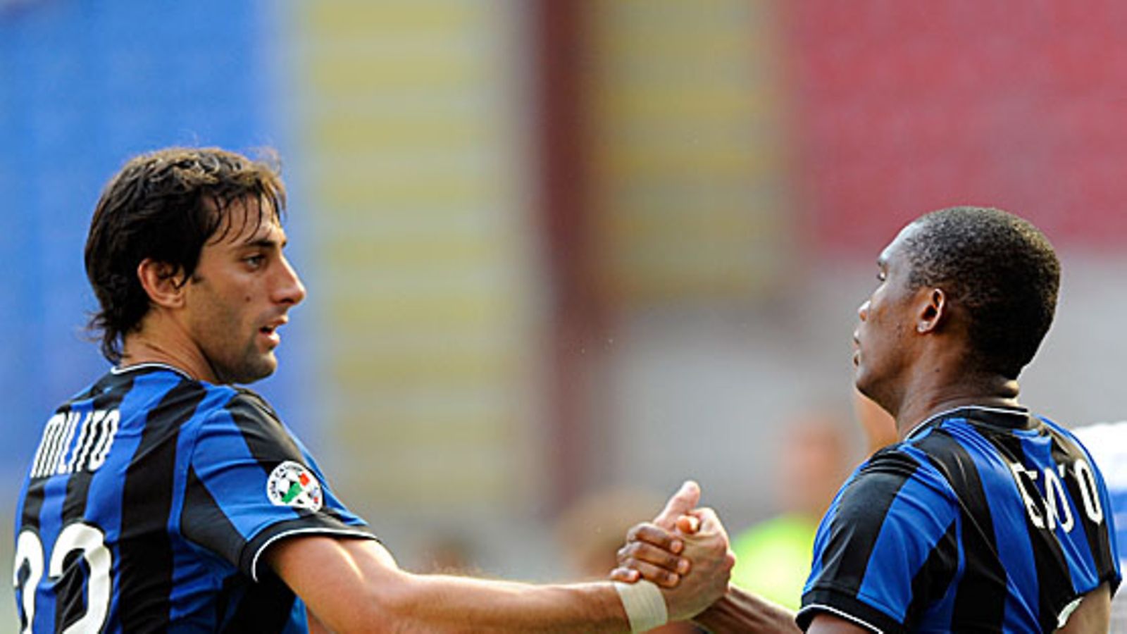 Diego Alberto Milito ja Samule Eto'o, kuva: Claudio Villa/Getty Images