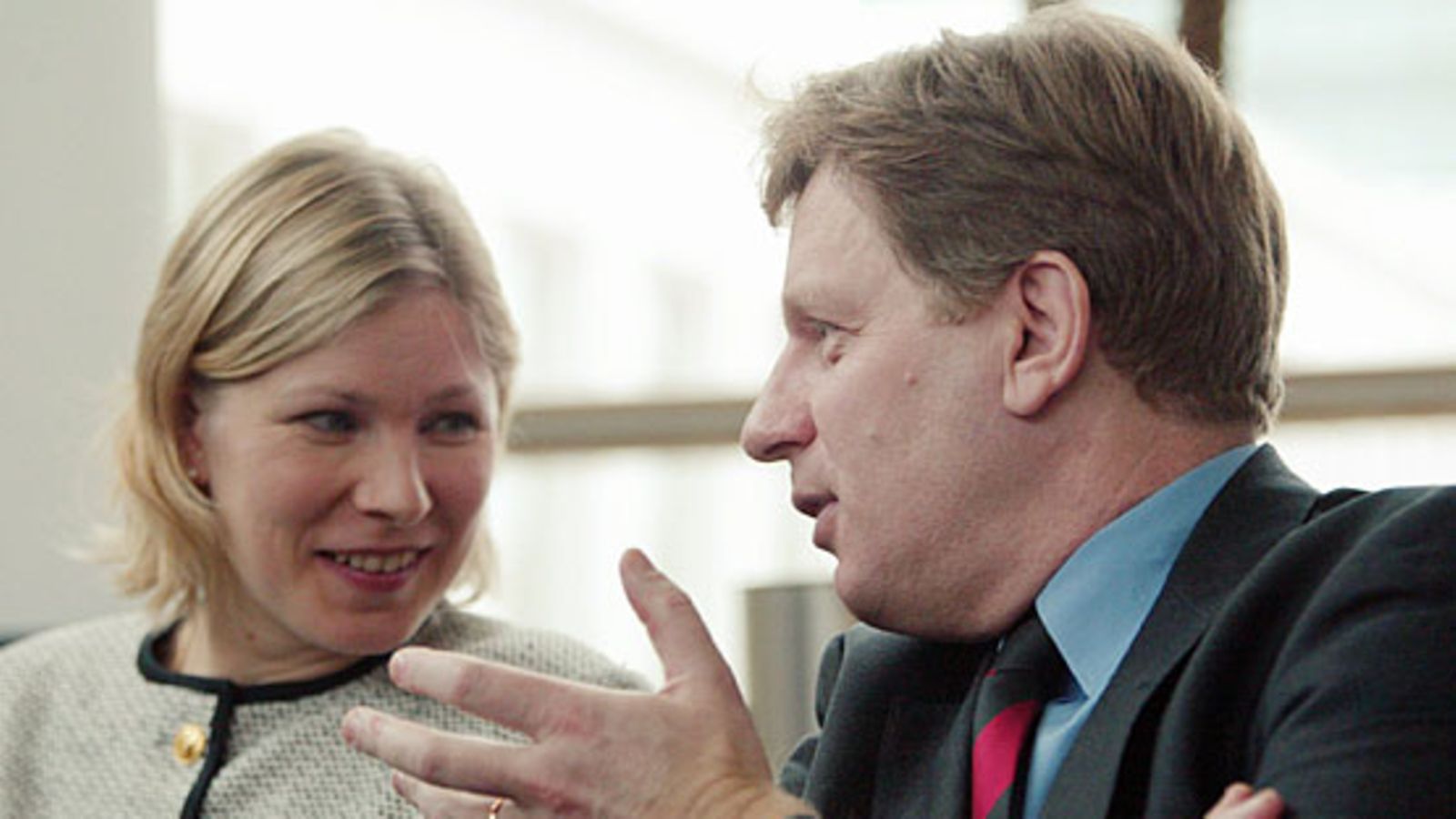 Marjo Matilainen ja Esko Aho vuonna 2004. Kuva: Tor Wennström/LEHTIKUVA.