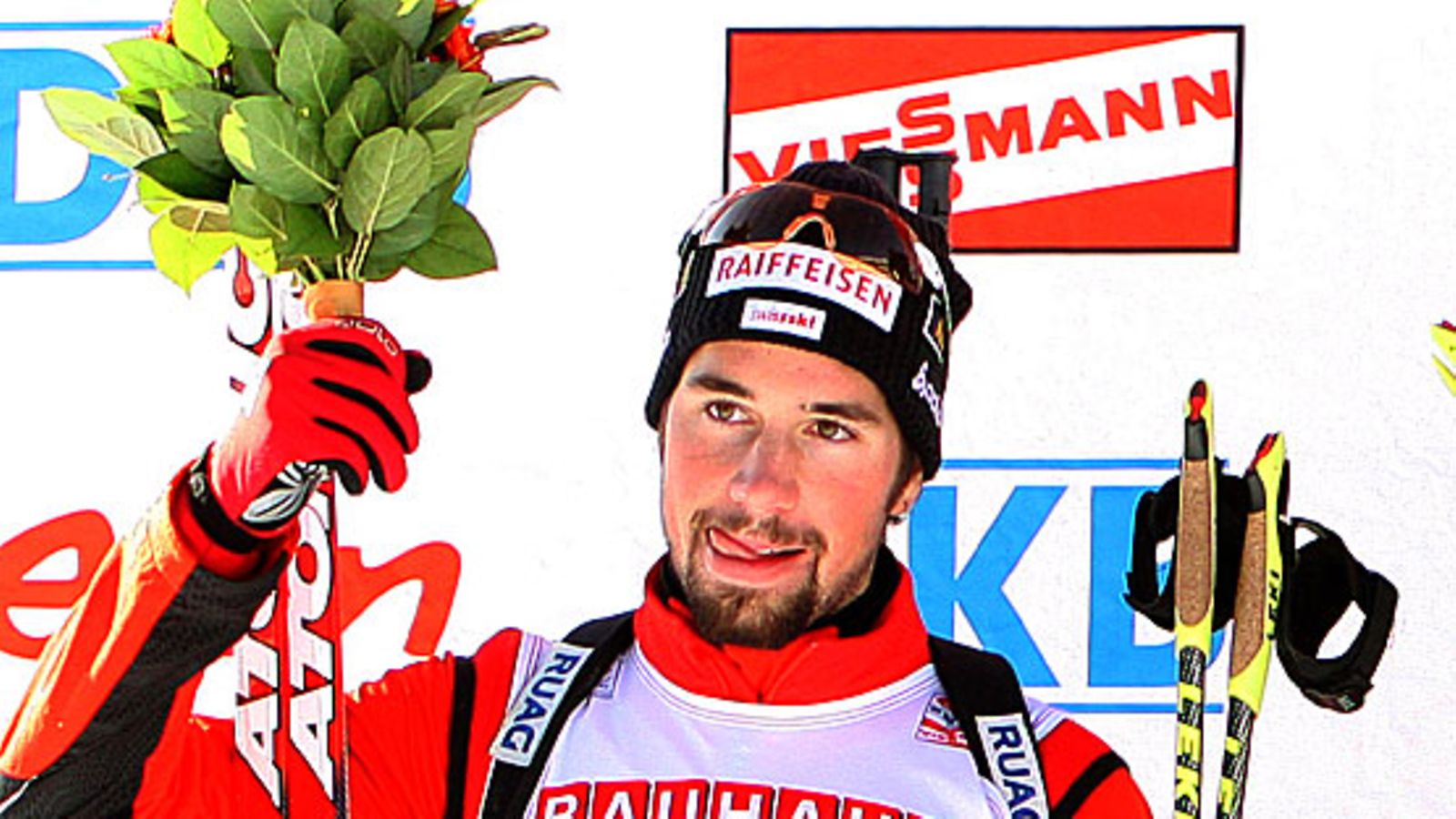 Daniel Mesotitsch tuulettaa voittoa.