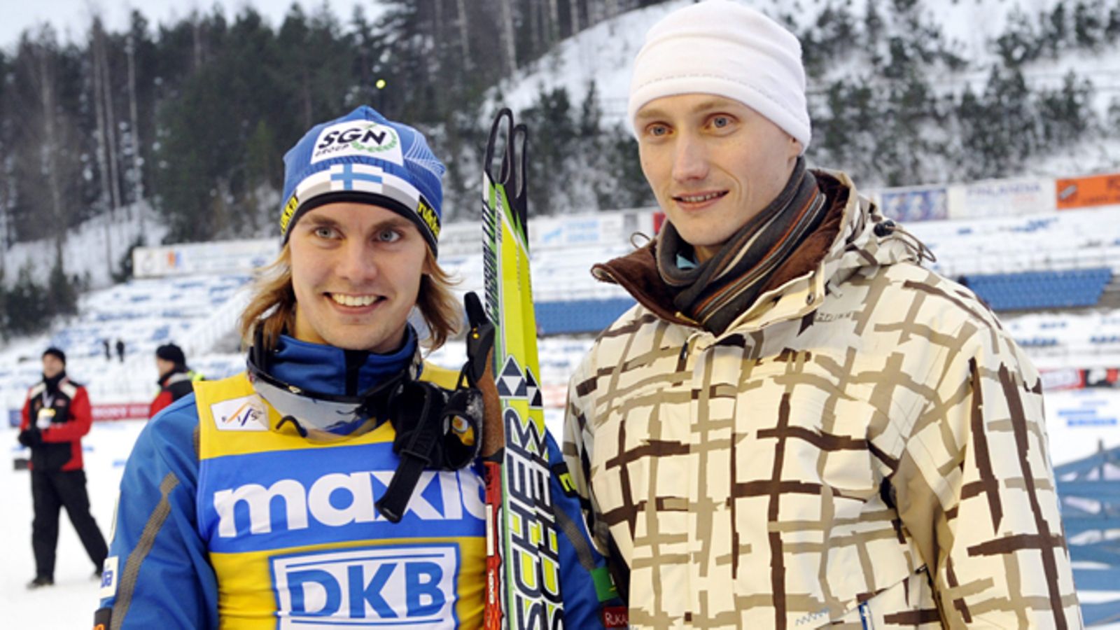 Anssi Koivuranta ja Hannu Manninen, kuva:  Pekka Sakki / Lehtikuva