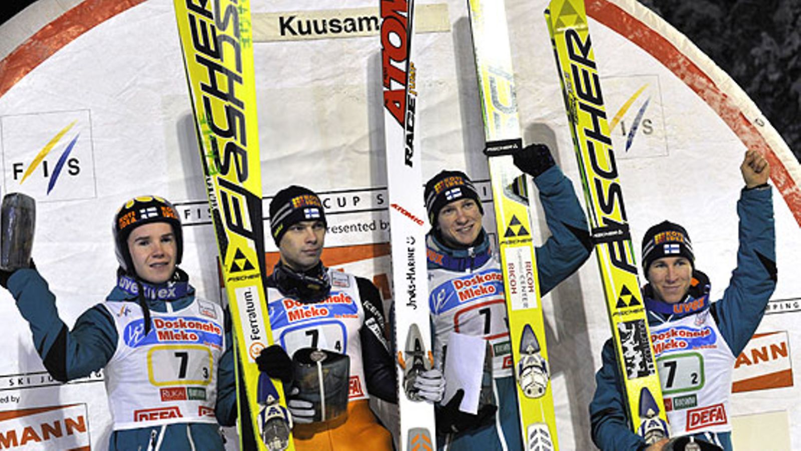 Harri Olli, Matti Hautamäki,Ville Larinto ja Kalle Keituri, kuva:  Matti Björkman / Lehtikuva