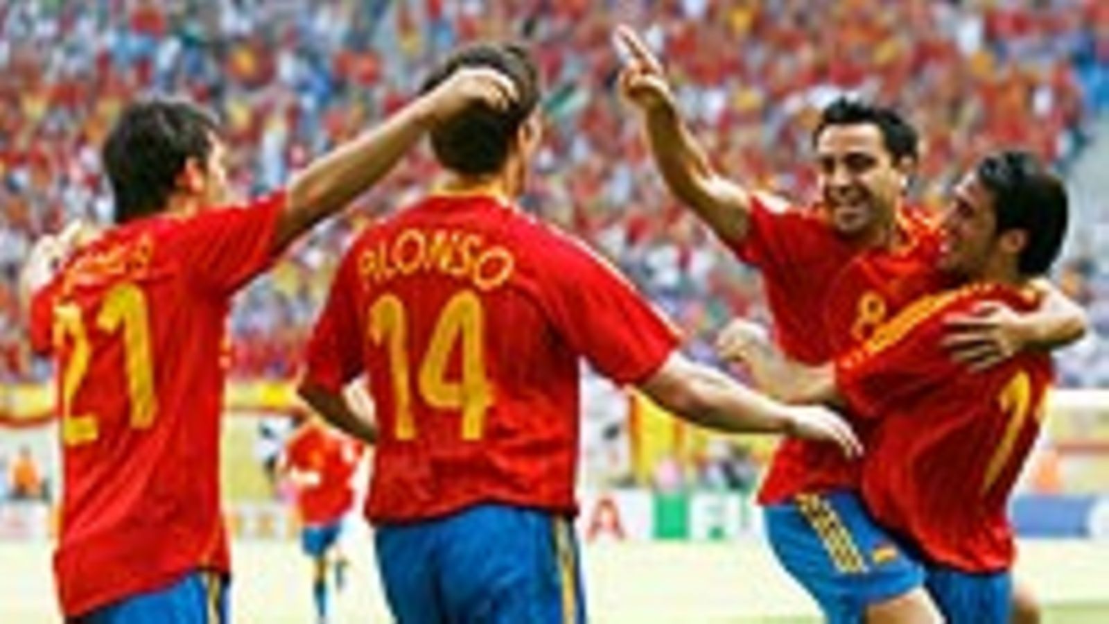 Espanja, juhlimista Ukraina-pelissä, Photo: Shaun Botterill/Getty Images Sport