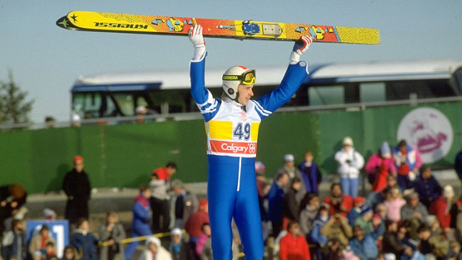 1988 Calgary Matti Nykänen suurmäen olympiavoittaja (Photo: Allsport UK / Allsport / Getty Images)