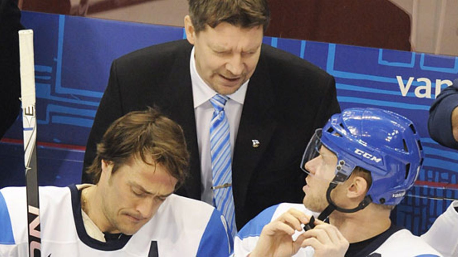 Teemu Selänne, Jukka Jalonen ja Saku Koivu (Kuva: Martti Kainulainen/Lehtikuva)