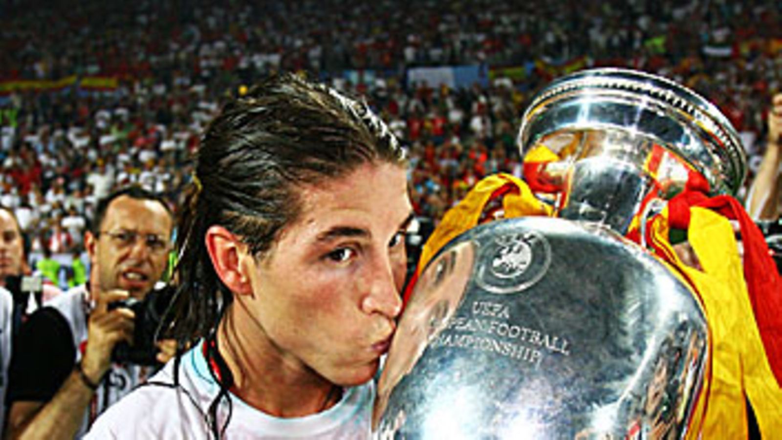 Sergio Ramos, paidassa Antonio Puertan kuva, kuva: Alex Livesey / Getty