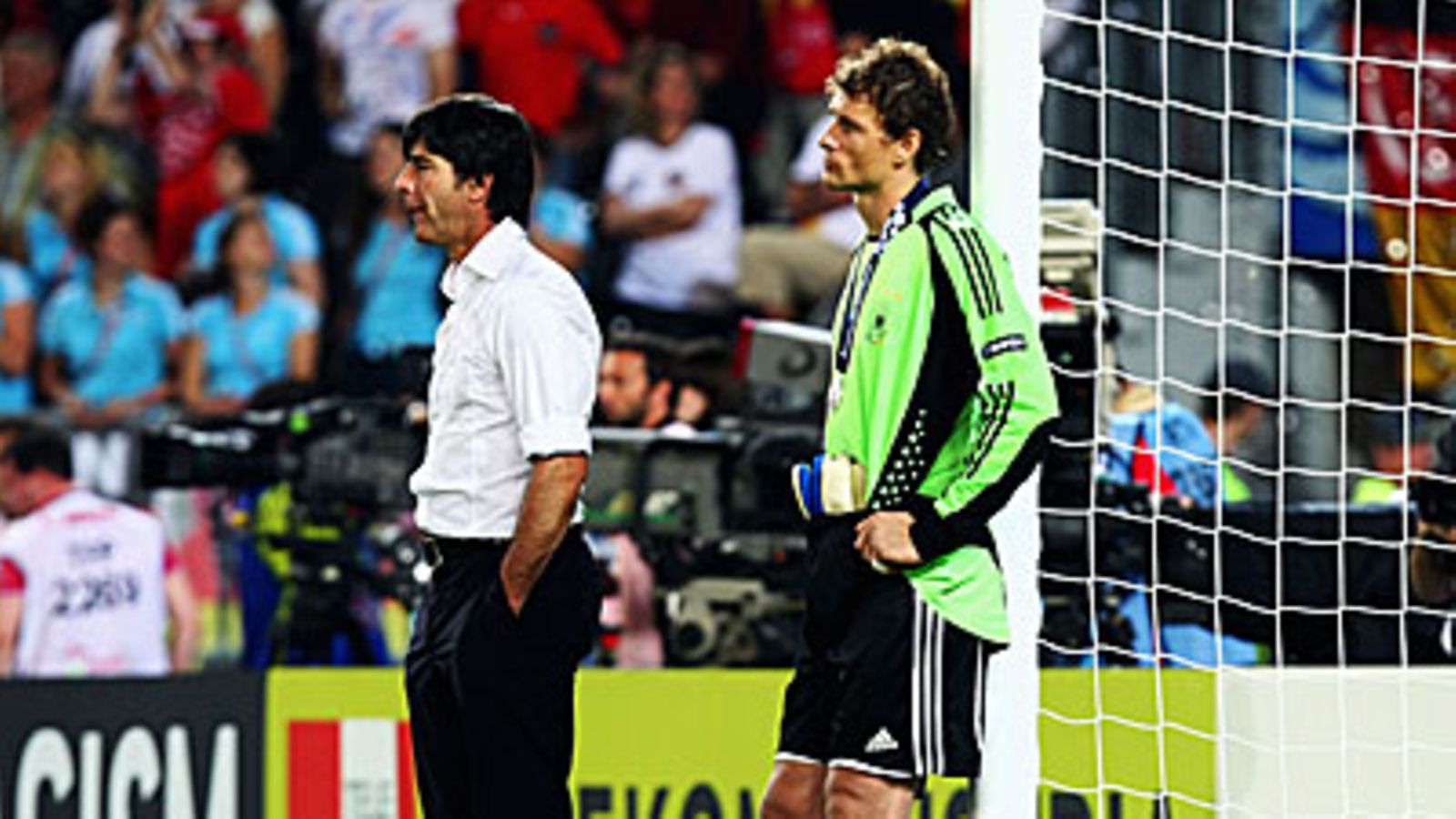 Joachim Löw ja  Jens Lehmann, kuva: Martin Rose/Bongarts/Getty Images