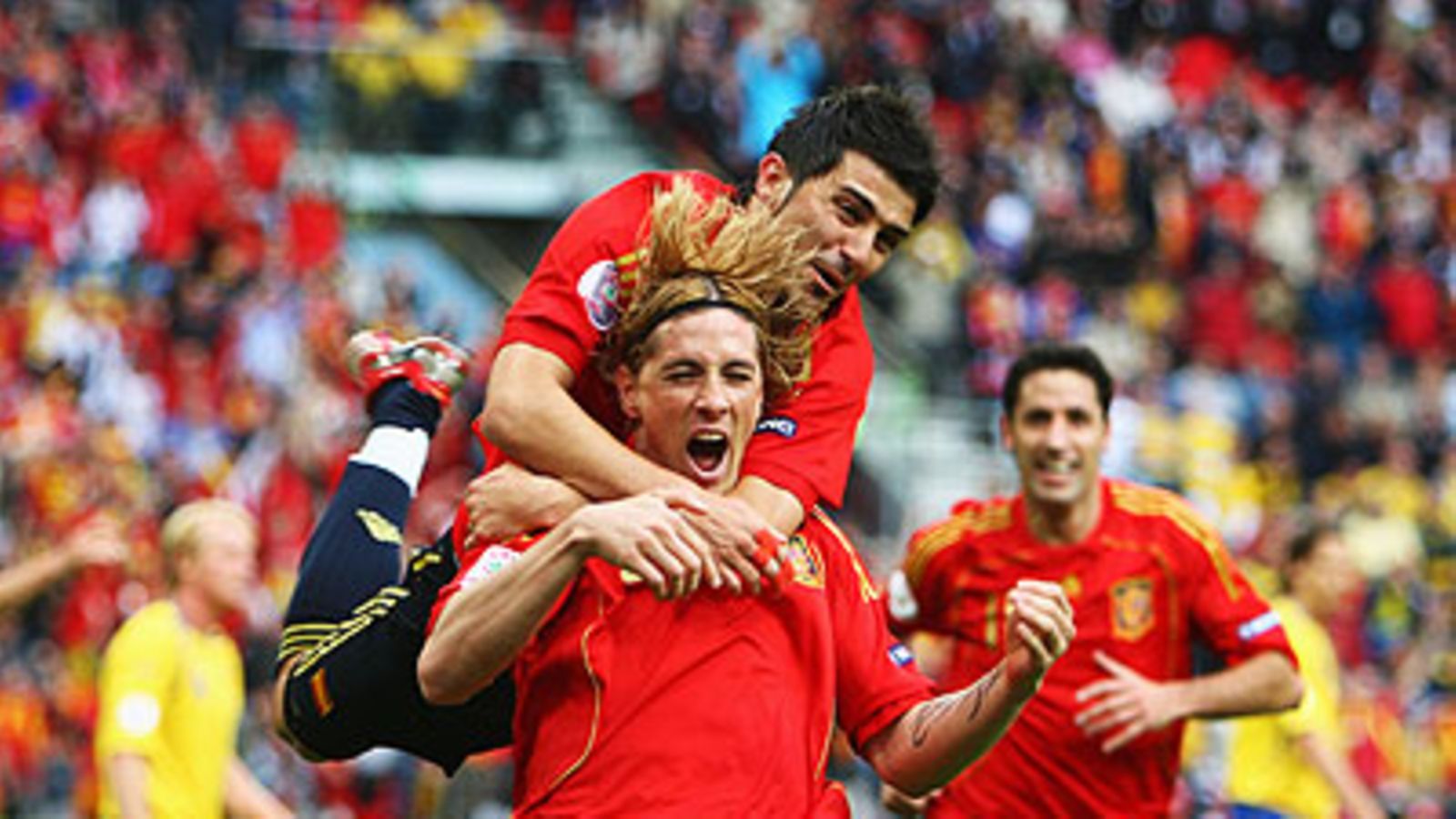 Fernando Torres ja David Villa, kuva: Martin Rose/Bongarts/Getty Images