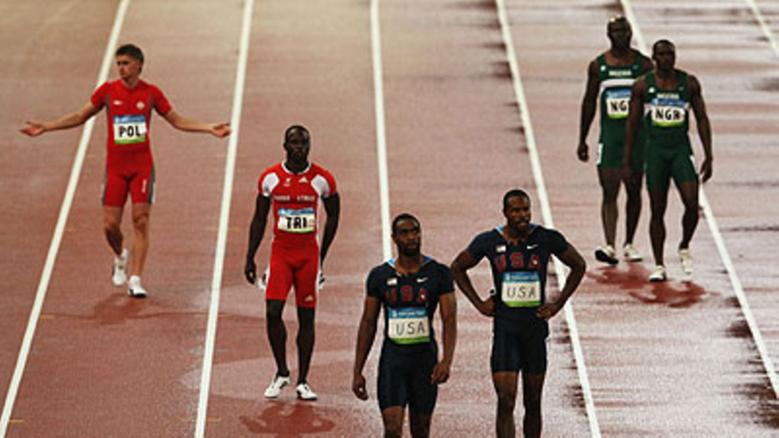 Tyson Gaylla ja Darvis Pattonilla on aikaa kävellä. Kuva: Nick Laham/GETTY.