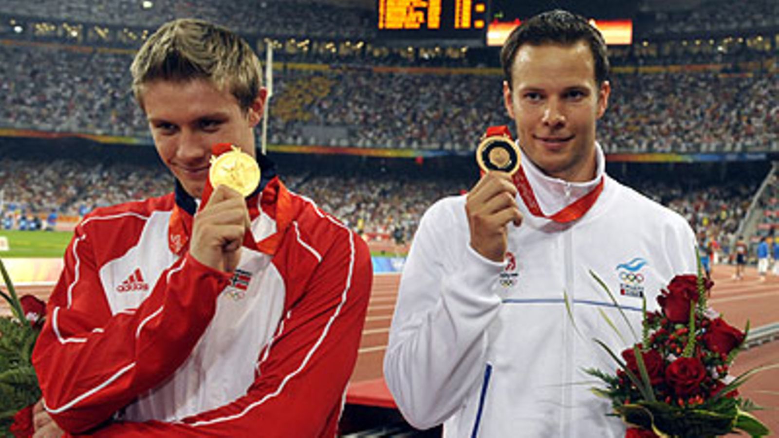 Andreas Thorkildsen ja Tero Pitkämäki, kuva: Jussi Nukari/Lehtikuva