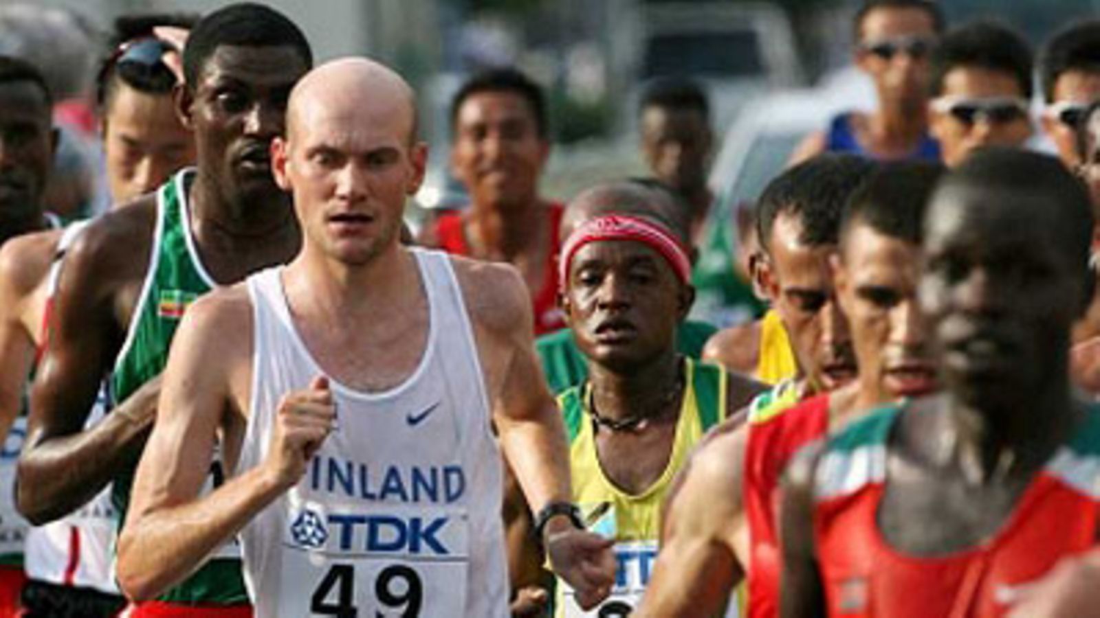 Janne Holmen Osakan MM-maratonilla.