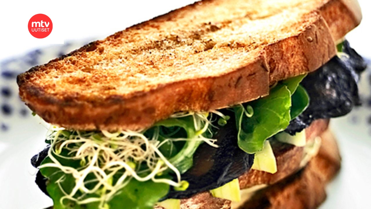 Vegesandwich portobello-sienen kera