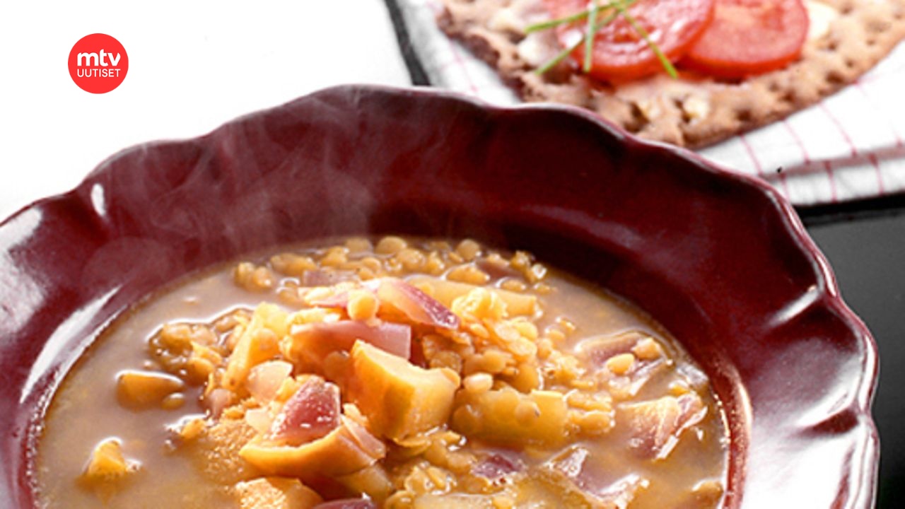Linssikeitto currylla ja omenalla