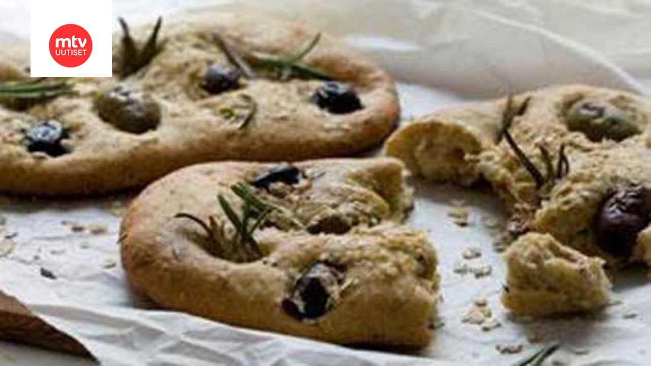 Yrttinen kaurafocaccia