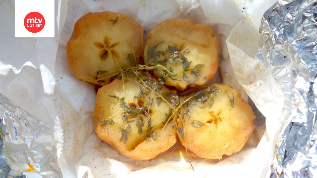 Grillattua hunajaomenaa