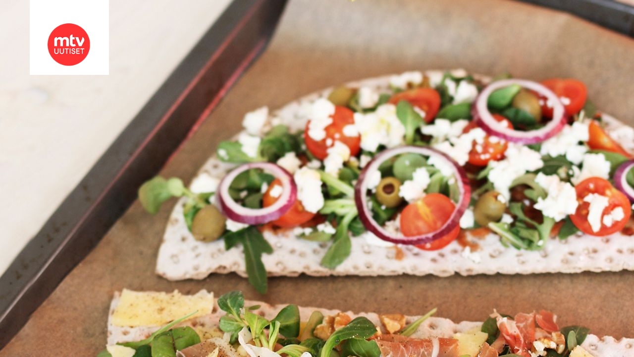 Gluteeniton näkkileipäpizza