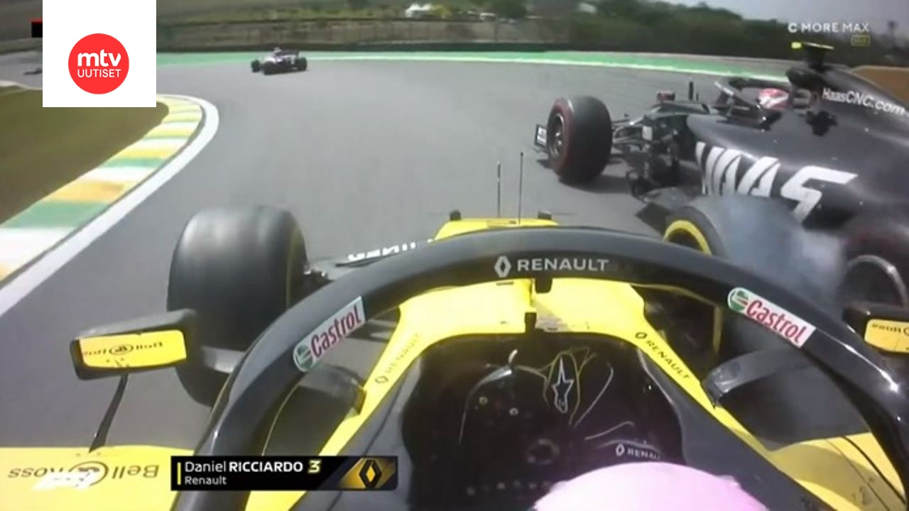 Magnus Ricci Rajua kielenkäyttöä: F1-kuski tulistui ohitustilanteen kolarista | MTV ...
