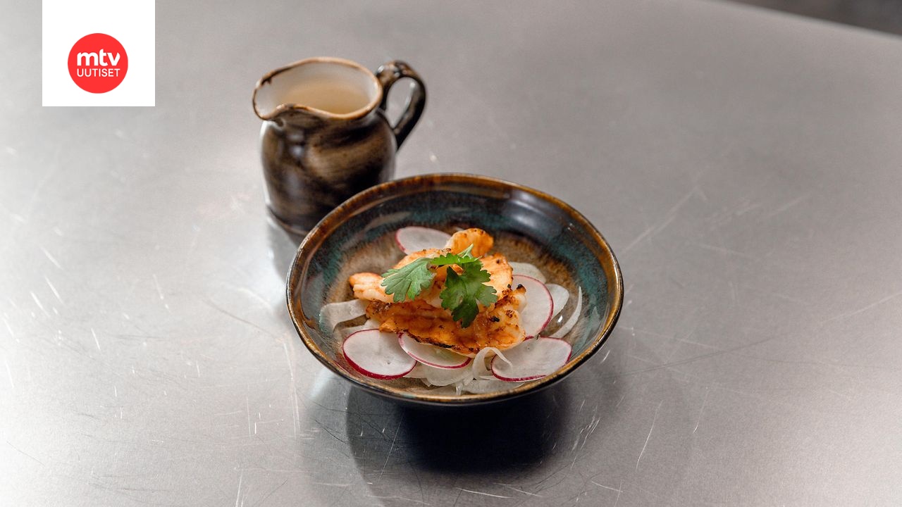 MasterChef Suomi: Grillattuja jättikatkaravunpyrstöjä, jäävihanneksia ja katkarapu-voivaahtokastike, Valtterin resepti